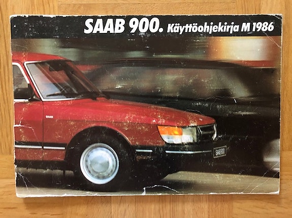 Käyttöohjekirja Saab 900 OG vuodelta 1986