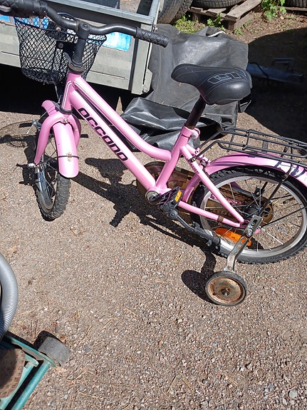 Lasten pinkki polkupyörä 16"