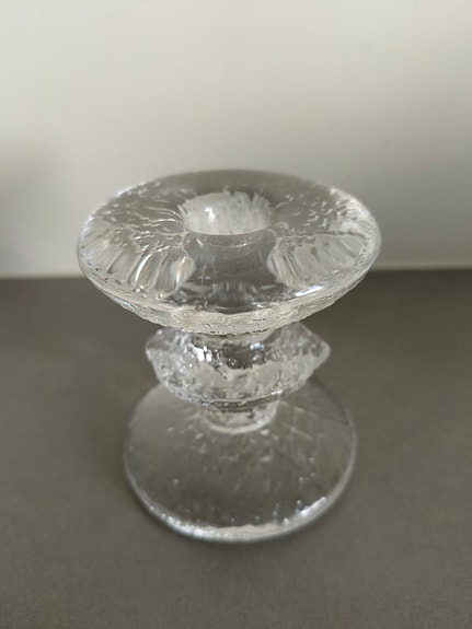Iittala lasinen kynttilänjalka