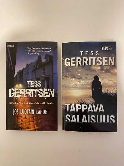 Tess Gerritsen pokkarit Jos luotain lähdet & Tappava salaisuus