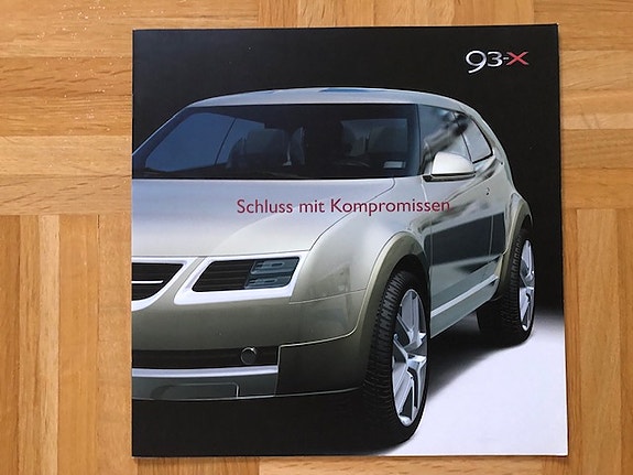 Esite Saab 93-X Concept Car vuodelta 2001 Konseptiauto