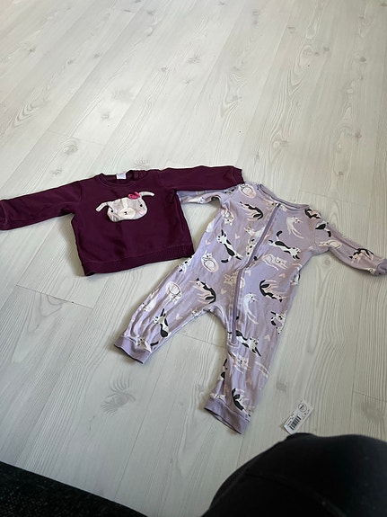 H&M collegepaita ja Peuhu yöpuku 80