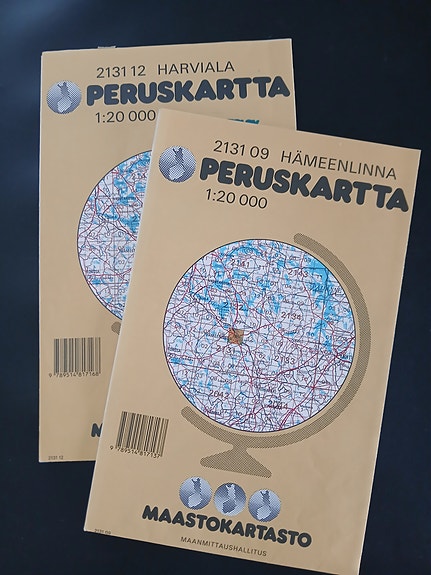 Peruskartta 1:20000 (2kpl) Hämeenlinna ja Harviala