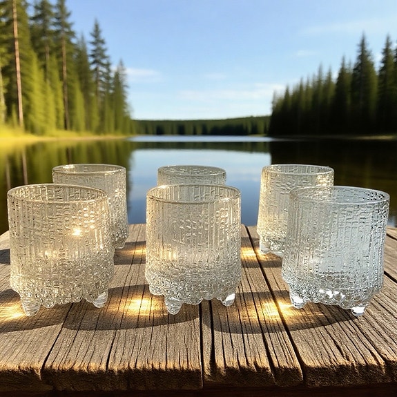 Iittala Ultima Thule snapsilasit 6 kpl (Tapio Wirkkala) – Moitteettomat!