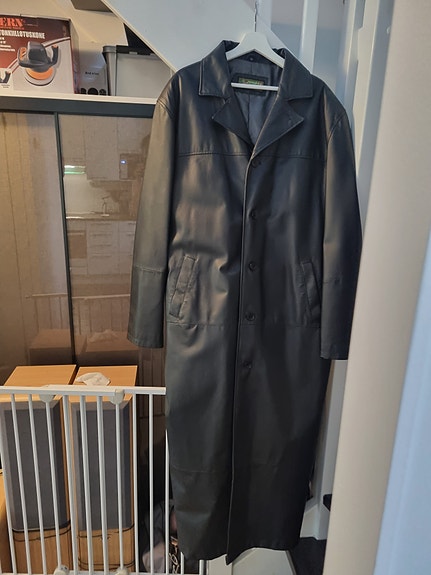 Utterly miesten pitkä nahkatakki 58