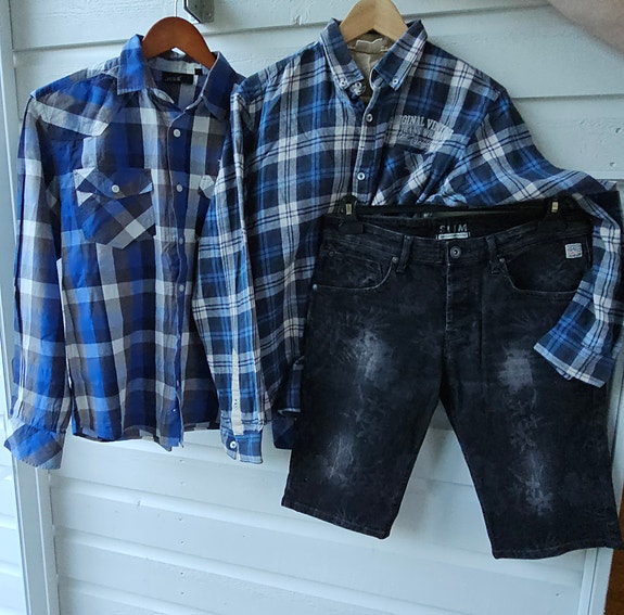 Miesten vaatteet k S/M, alk 4 Eur