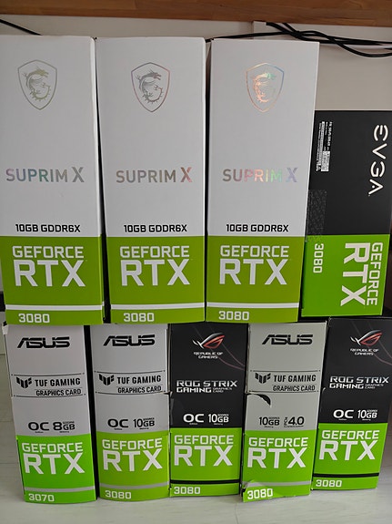 3kpl RTX3080 näytönohjain