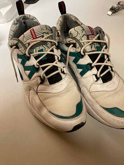 Karhu Fusion 2.0 juoksukengät koko 44 valko-harmaa-turkoosi