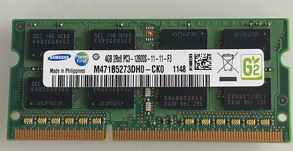 Samsung 4GB DDR3 12800S RAM-muisti kannettavaan
