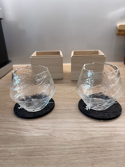 Japanilaiset whisky lasit 2 kpl puurasioilla