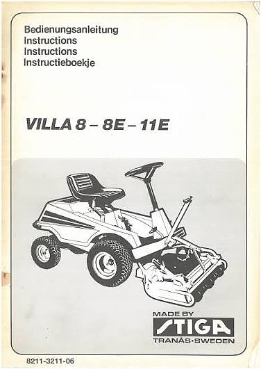 Stiga villa 8 etuleikkuri