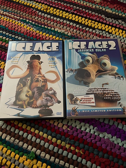 Ice Age ja Ice Age 2 DVD-elokuvat