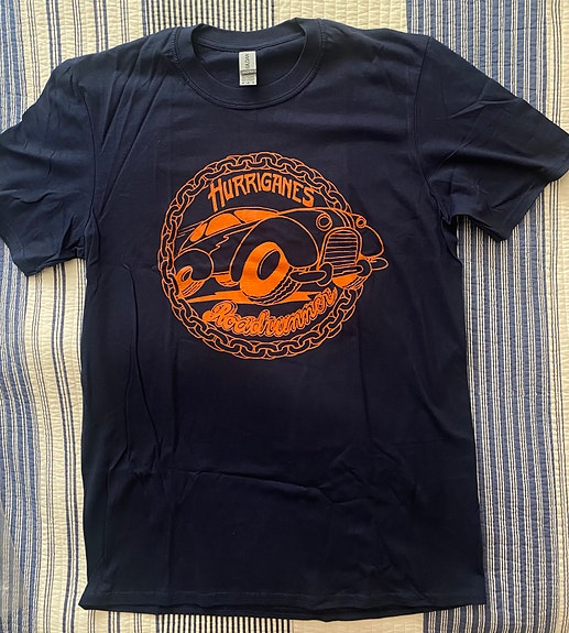Tummansininen Hurriganes Roadrunner unisex t-paita, koko M