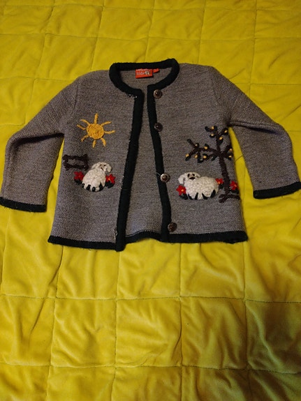 Harmaa villatakki koko 92