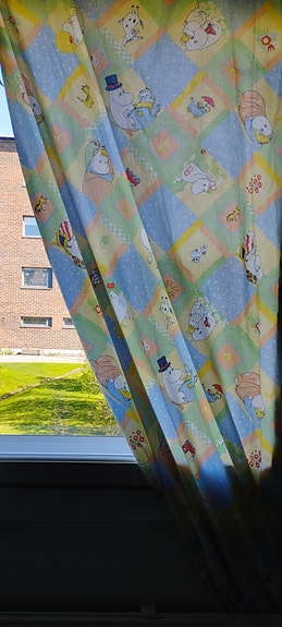 Finlayson Muumi lasten verhot monivärinen 2kpl  kuviollinen