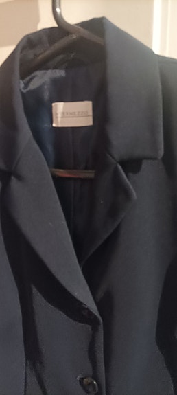 Sininen naisten bleiseri koko 34, 100 % polyesteri