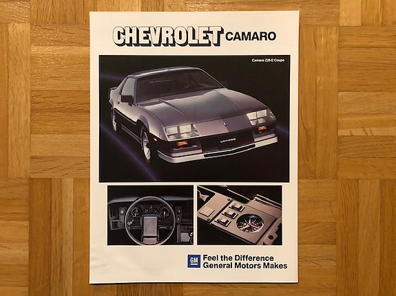 Esite Chevrolet Camaro Z28 vuodelta 1984 - GM USA
