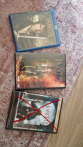 Hobitti elokuvat yhdessä tai erikseen 2€ kpl