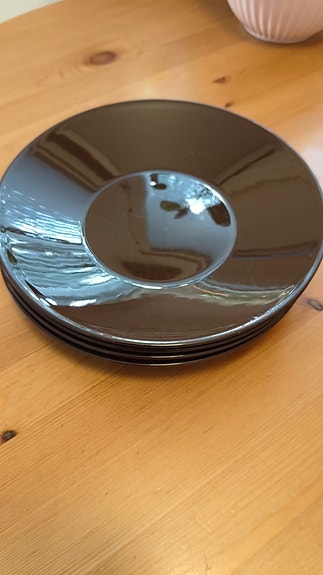 4kpl Arabia KoKo 23cm ruskea lautasia