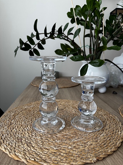Lasiset kynttilänjalat