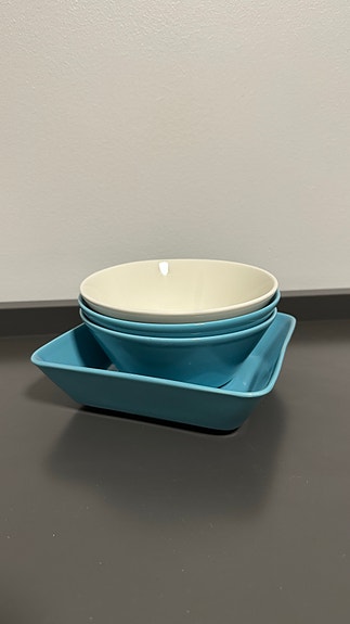 Iittala kulhosetti sininen ja valkoinen