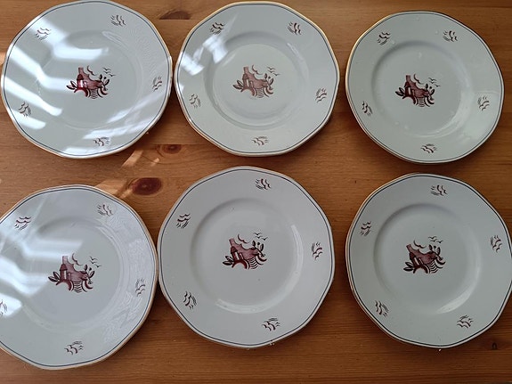 Arabia Satu lautaset, 6kpl