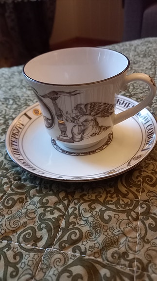 Lomonosov teekuppi ja asetti