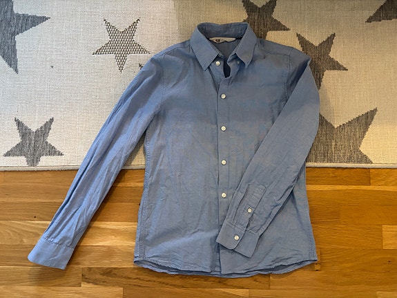 H&M kauluspaita koko 158 sininen