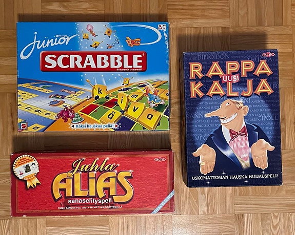 Junior Scrabble, Juhla Alias ja Rappakalja -lautapelit