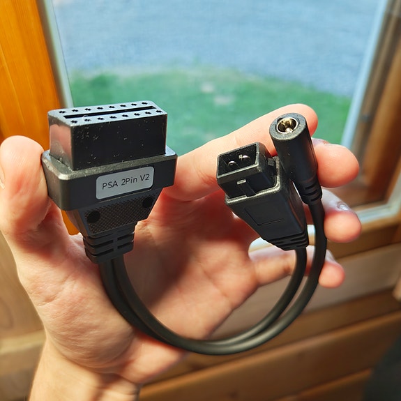 PSA 2 pin V2 obd2 adapteri Peugeot, Citroen