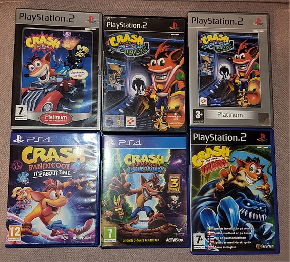 Crash Bandicoot -pelit (PS2/PS4)