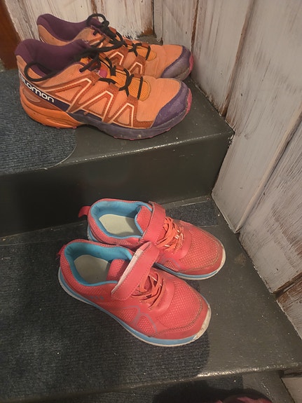 Salomon lasten lenkkarit koko 34 oranssi/violetti unisex