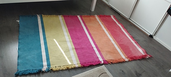 IKEA raidallinen puuvillamatto monivärinen