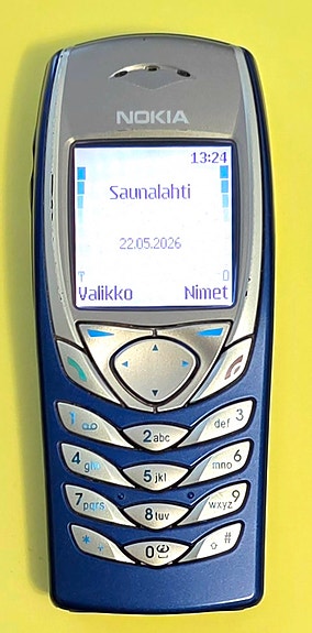 6100, sininen, uusi akku, testattu ja toimiva.