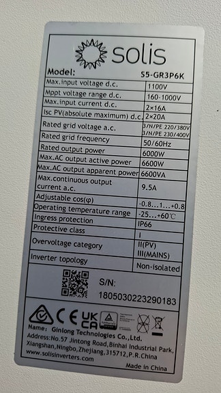 Solis S5-GR3P6K  6kW aurinkosähköinvertteri+ WIFI mokkula