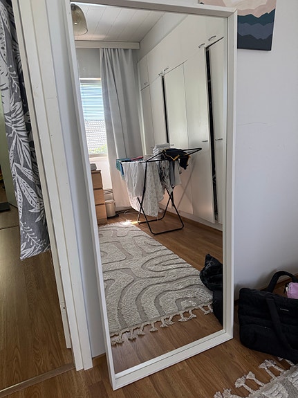 IKEA kokovartalopeili valkoinen kehys