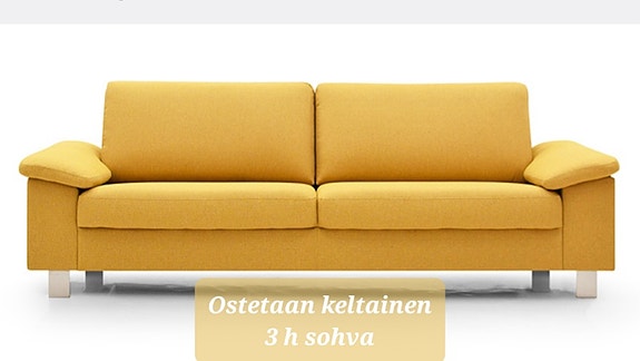 Ostetaan keltainen sohva
