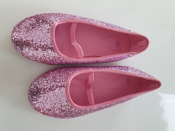 Pinkit glitter ballerinat tytöille koko 32