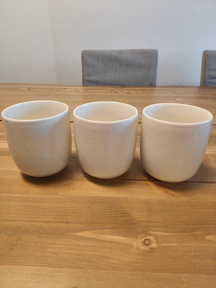 Iittala sarjaton letti mukit valkoinen, 3 kpl