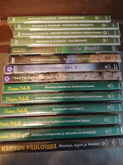 Metsästysaiheisia DVD-levyjä