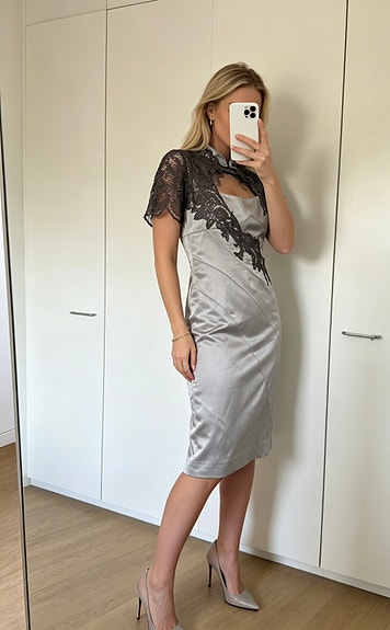 Karen Millen iltapuku koko 42 harmaa