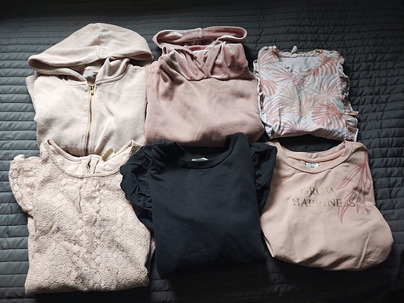 Vaatepaketti paitoja tytölle 134-140 cm, H&M, Lindex, Zara...