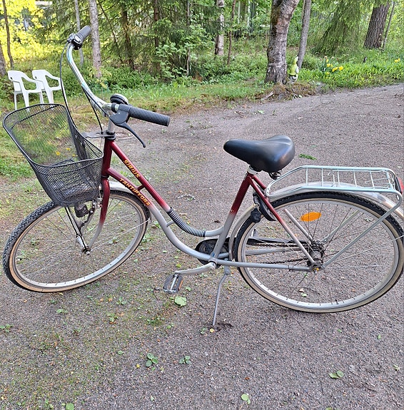 Naisten 28" kaupunkipyörä etukorilla