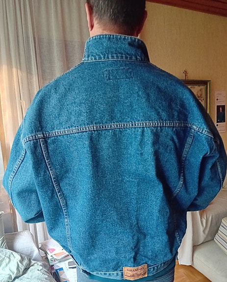 Sininen miesten farkkutakki XL, vintage