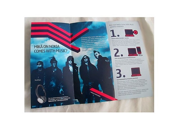 The 69 Eyes / Nokia flyer (2009), rock, metal, gootti