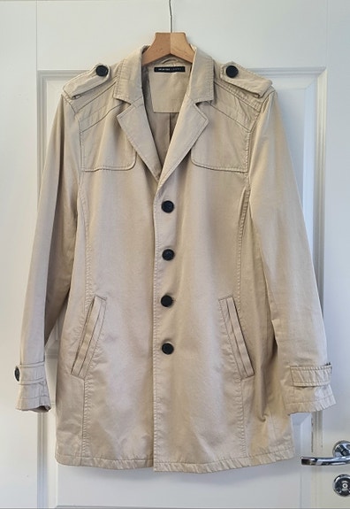 Retro beige takki / kevät-kesä takki koko L