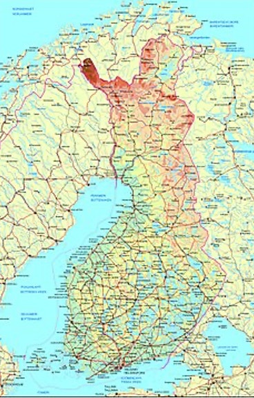 Suomi tie kartta