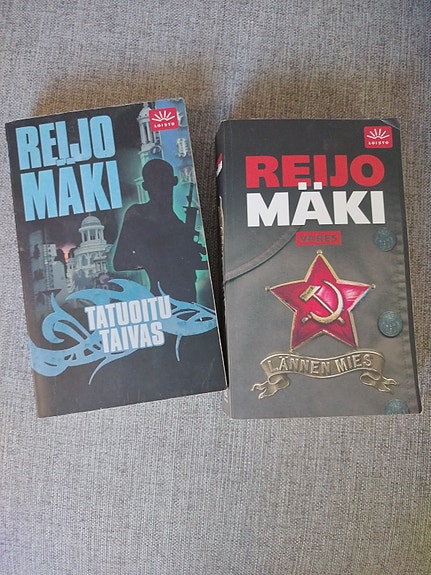 Reijo Mäki pokkarit Tatuoitu taivas ja Lännen mies