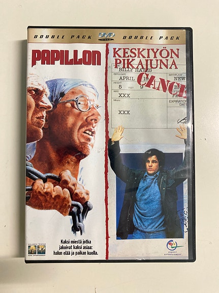 Papillon / Keskiyön pikajuna DVD tuplapaketti