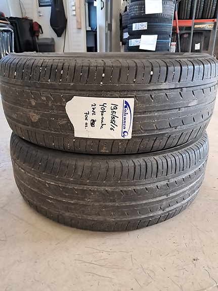 195/55R16 Yokomaha 2kpl käytettyjä kesärenkaita